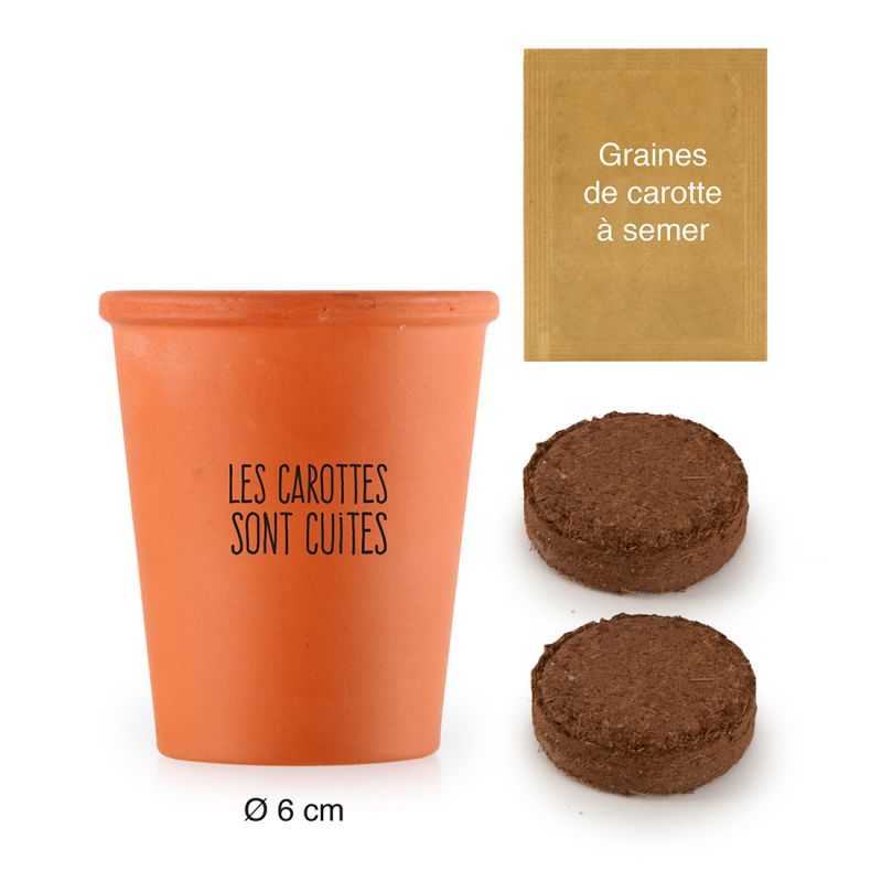 Radis et capucine | Kit message &quot;Les carottes sont cuites &quot; Carottes