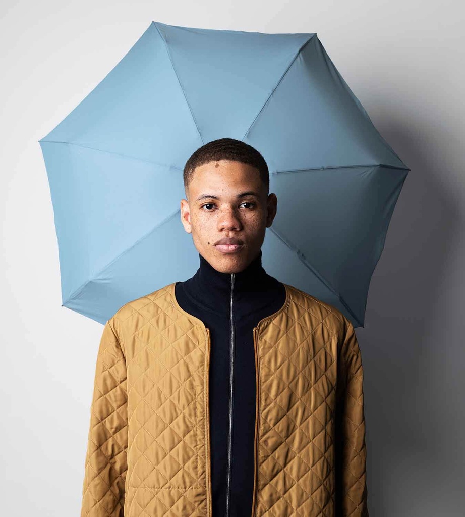 Anatole | Mini parapluie bleu-gris - micro &amp; solide - Victor