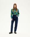 Thinking Mu | Blouse Plot Kati - Bleu, Vert