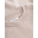 Knowledge Cotton Apparel | O-neck merino wool rib knit - RWS - Kelp Melange