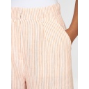 Knowledge Cotton Apparel | Pantalon posey large à rayures - Orange