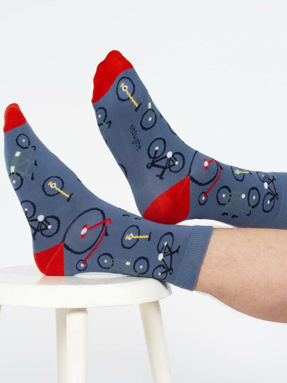 Chaussettes en bambou Homme - Robot Bleues - Thought