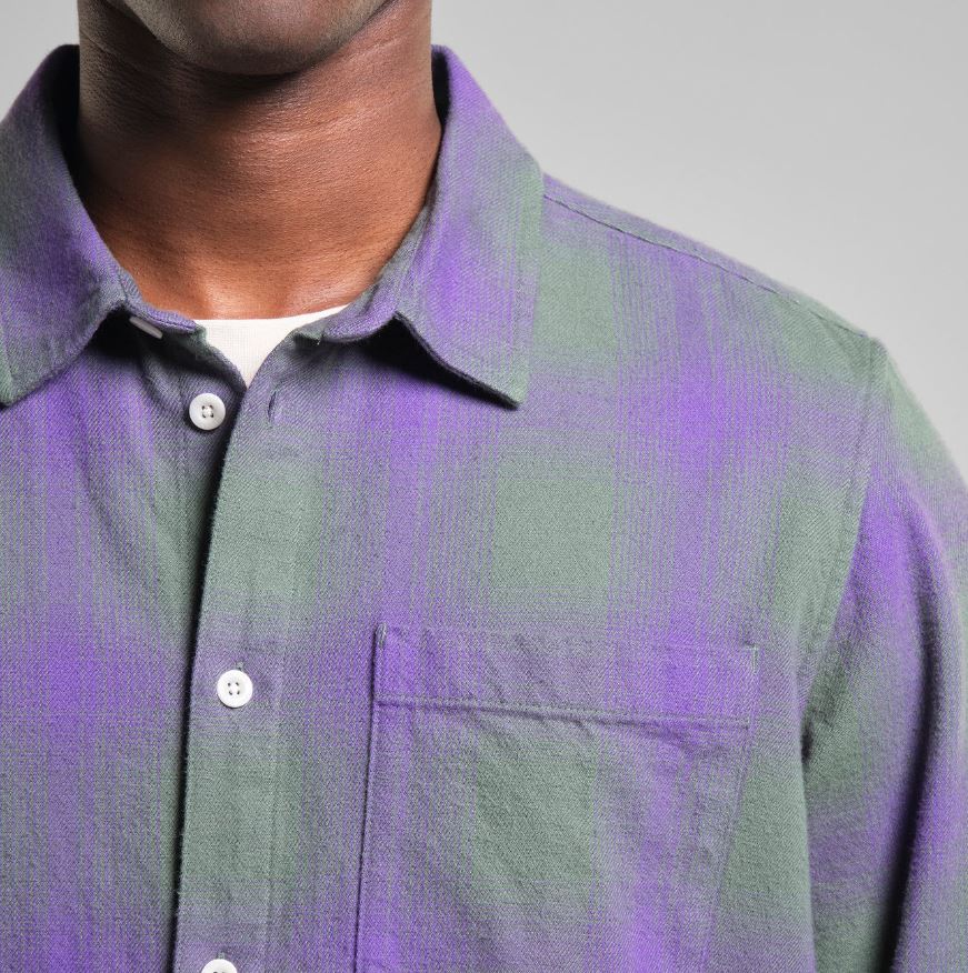 DEDICATED | Shirt Rute Flannel Shadow Check Purple - Purple