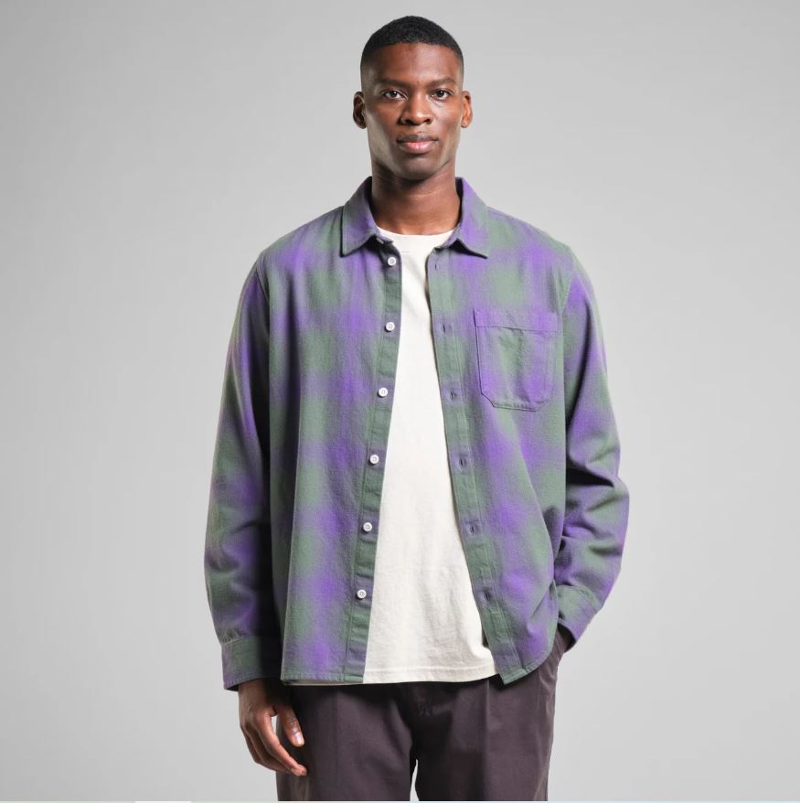 DEDICATED | Shirt Rute Flannel Shadow Check Purple - Purple