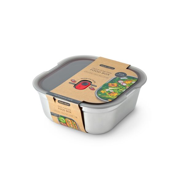 Black Blum | Boite à Repas Carrée en Inox Micro-ondable  - Large 1.4lt