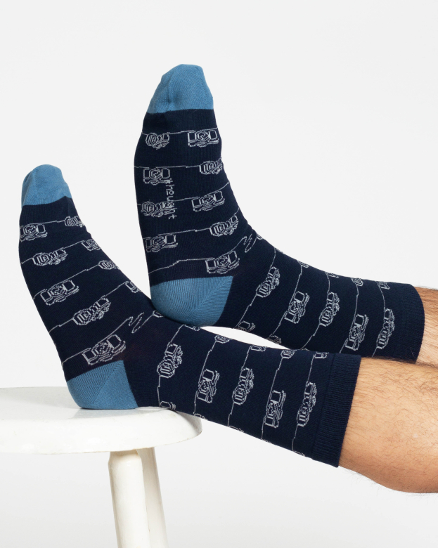 THOUGHT | coffret cadeau chaussettes homme mountain range - Green/Navy/Grey