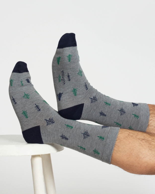 THOUGHT | coffret cadeau chaussettes homme mountain range - Green/Navy/Grey