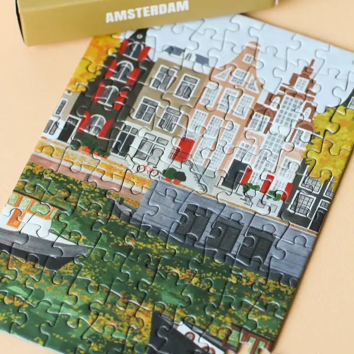 PIECELY | Mini puzzle Amsterdam, 99 pièces