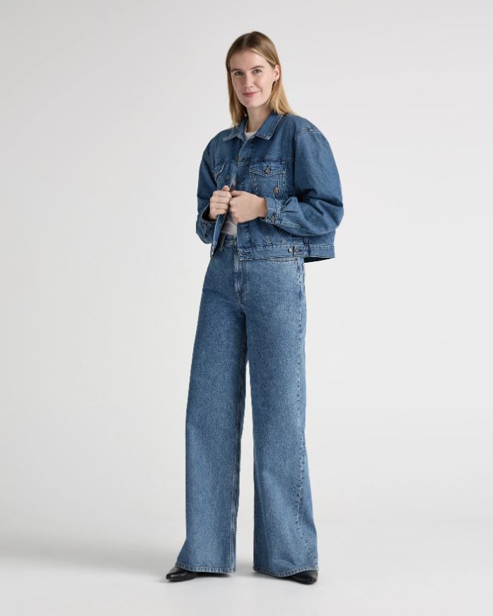 MUD JEANS || Jean Sara High Loose - Stone Vintage