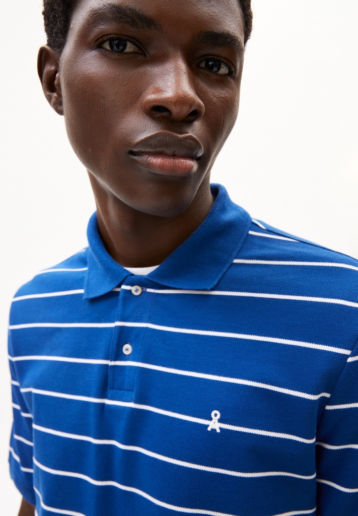 ARMEDANGELS | Polo MAARIO STRIPES - dynamo blue-broken white