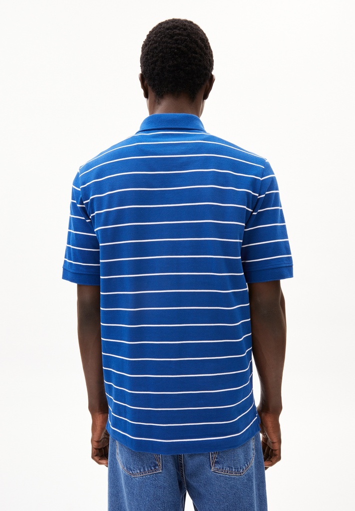 ARMEDANGELS | Polo MAARIO STRIPES - dynamo blue-broken white