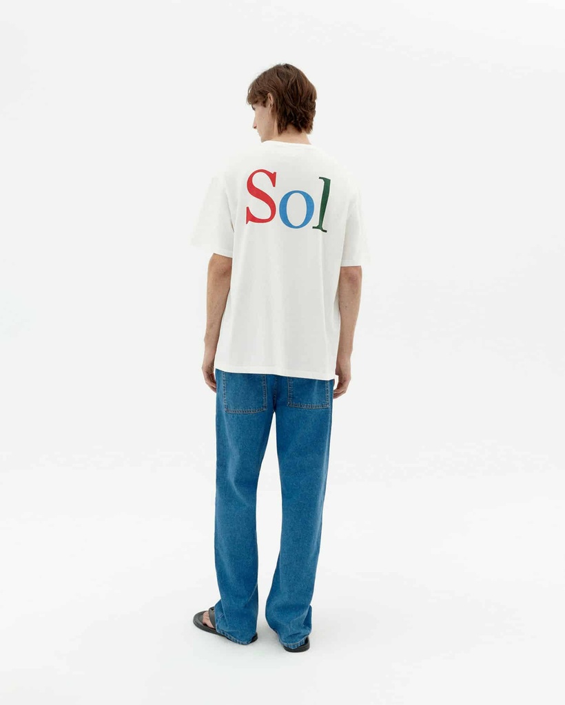 THINKING MU | T-shirt Sol Type Aaron - White