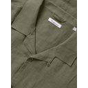 Knowledge Cotton Apparel | Chemise Manche courtes en lin - Burned Olive