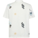 KNOWLEDGE | Shirts - Box fit short sleeve shirt with embroidery - GOTS/Vegan - Egret