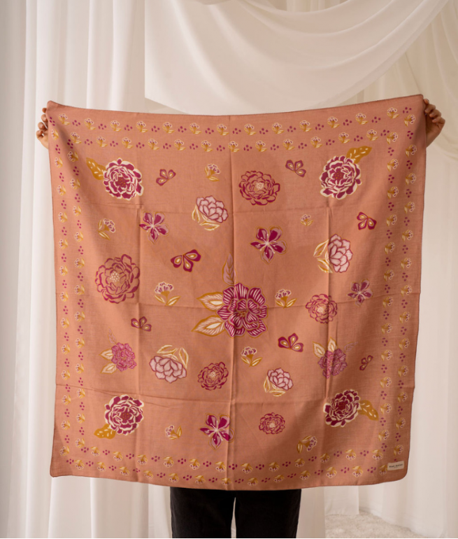 Bindi Atelier | Grand foulard indien - Mindi Rose