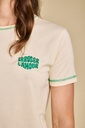 GRAINE | T-shirt Choix - Vanille et broderie verte