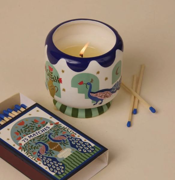 DESIGNWORKS COLLECTIVE | Bougie parfumée avec récipient en céramique - Citron vert
