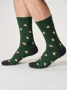 THOUGHT | Chaussettes - Mens Christmas Tree Robin Bamboo Hangable Box Of - Dark Green