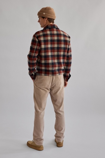 TWOTHIRDS | JACKETS - BALLYCUGGERAN - NAVY RED ECRU CHECKS