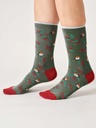 THOUGHT | Coffret une paire de chaussettes - Christmas Tree - Eucalyptus Green