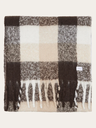 KNOWLEDGE COTTON APPAREL | Recycled Polyester Scarf GRS - Brown check