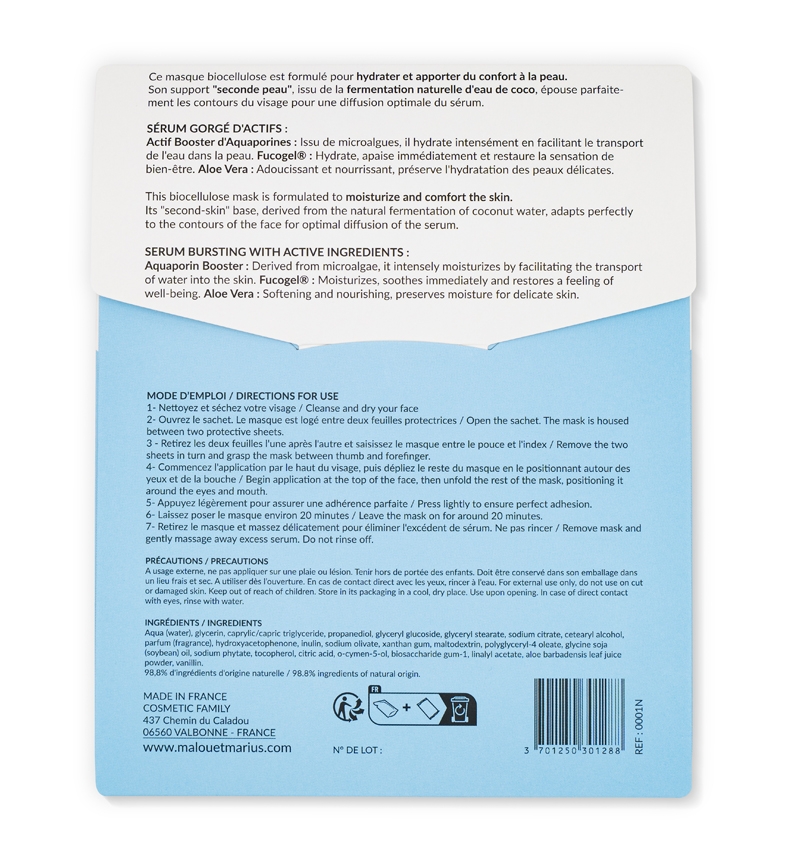 Malou Marius | Masque Bio Cellulose - Roulez jeunesse - Femme 