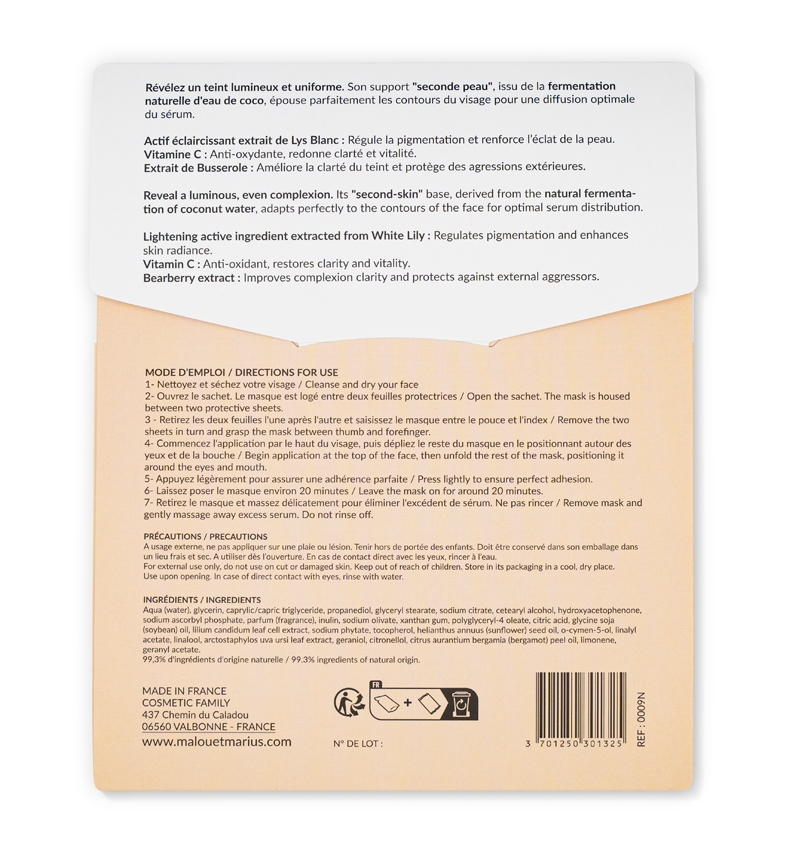 Malou Marius | Masque Bio Cellulose - Roulez jeunesse - Femme 