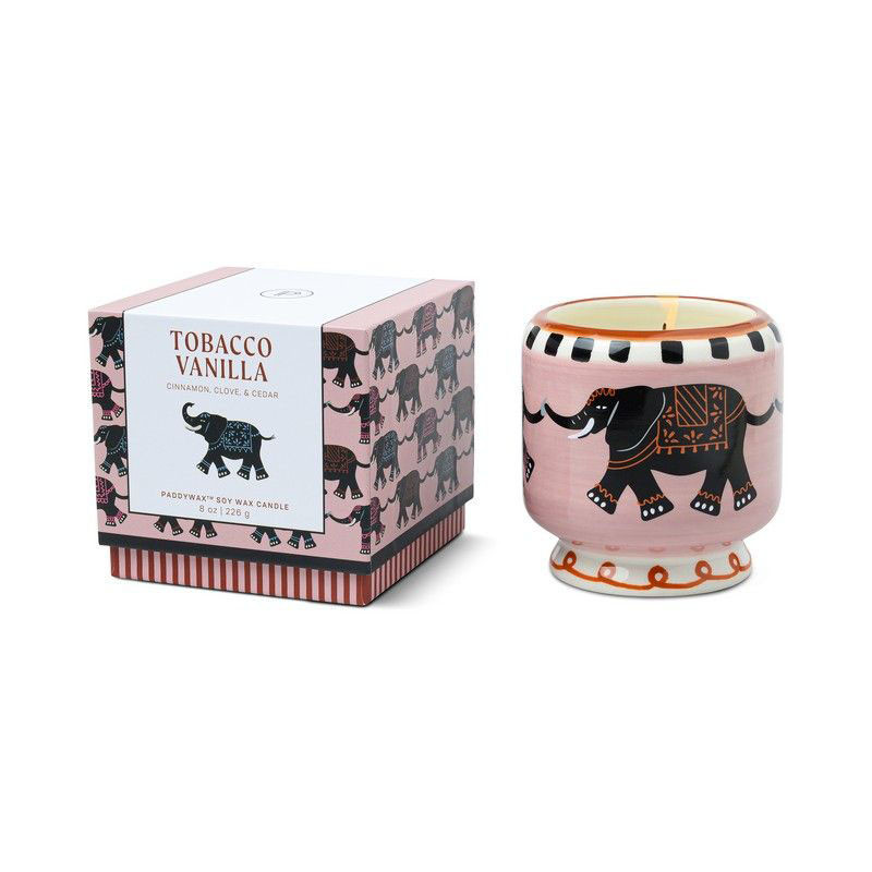 DESIGNWORKS COLLECTIVE | A Dopo 8oz/226g Elephant Ceramic Candle - Tobacco Vanilla