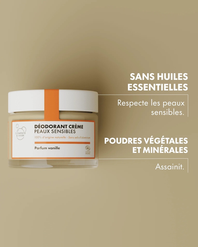 Clémence et Vivien || Déodorant naturel - Vanille - Peau sensible