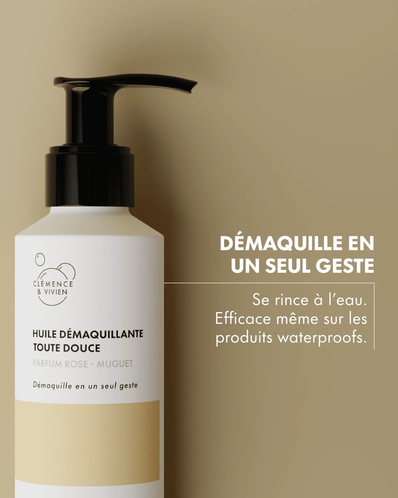 Clémence et Vivien || Huile démaquillante rinçable - Rose Muguet - 150ml