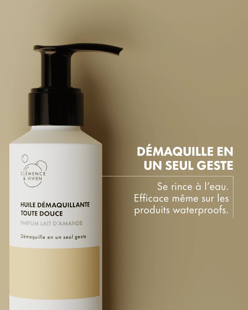 Clémence et Vivien || Huile démaquillante Toute douce - Lait d'Amande  150ML