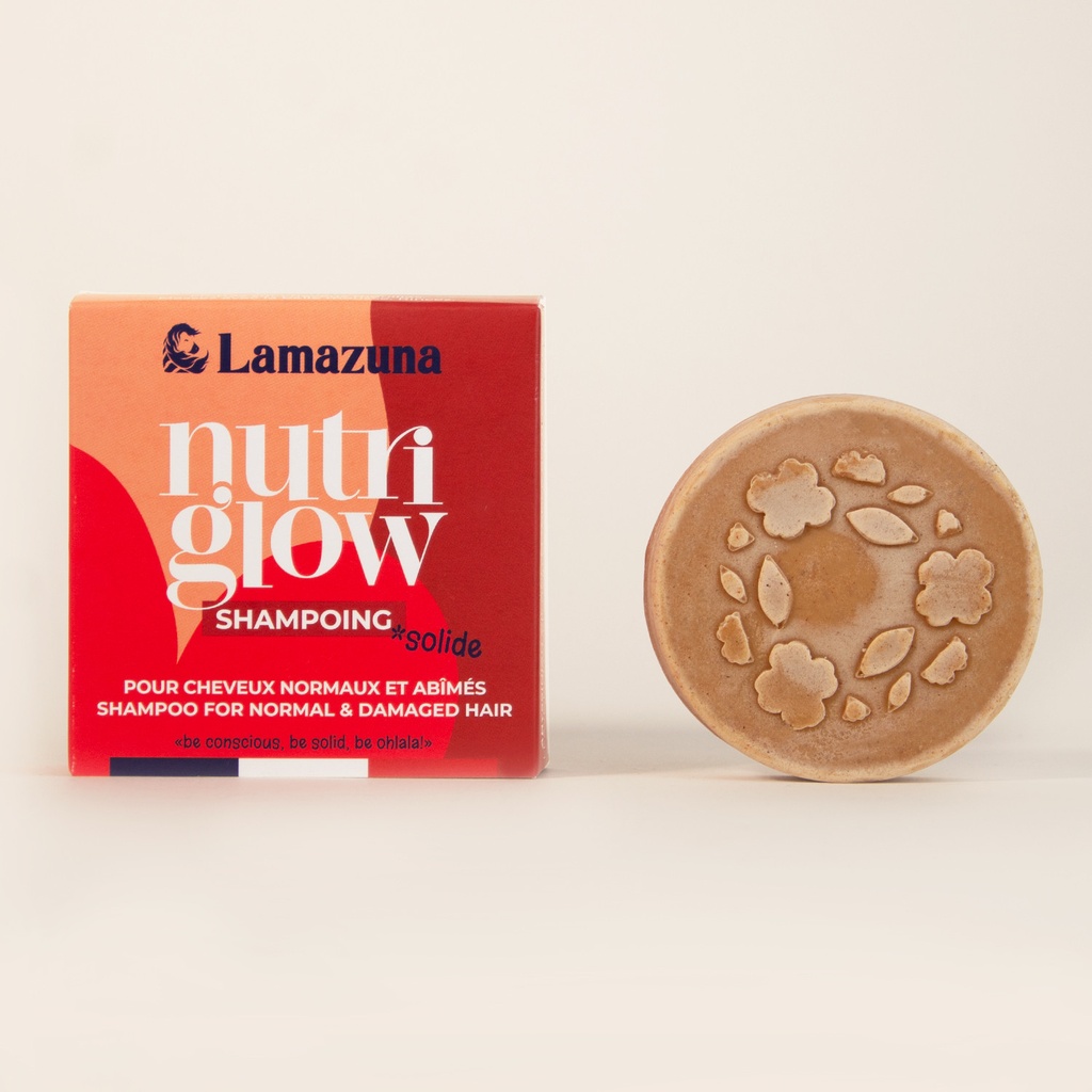 Lamazuna | Shampoing solide - NUTRIGLOW - Cheveux normaux Huile Abyssinie