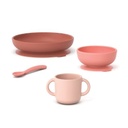 Ekobo | Bambino Silicone - Coffret Repas Bébé en silicone Premium - Coral