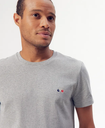 [GEF-707851-8040] La Gentle Factory | T-shirt Baptiste Broderie Vélo - Gris ( -S-)
