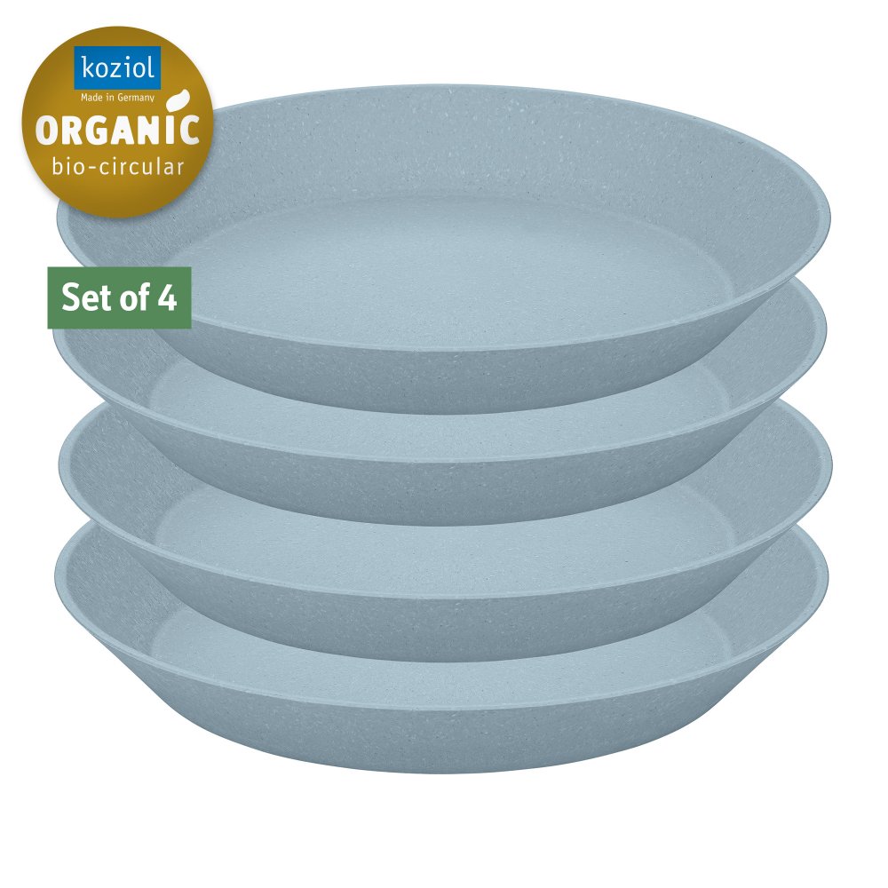 Koziol | Set de 4 Assiette creuse 240mm - Natural Flower Blue