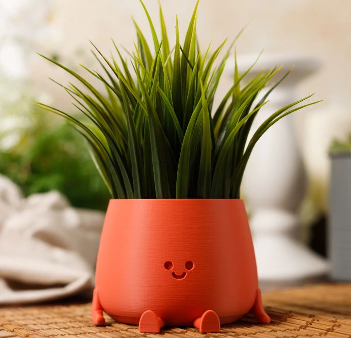Ingadi | Pot de fleurs Happy Pot - Brique rouge mat - S