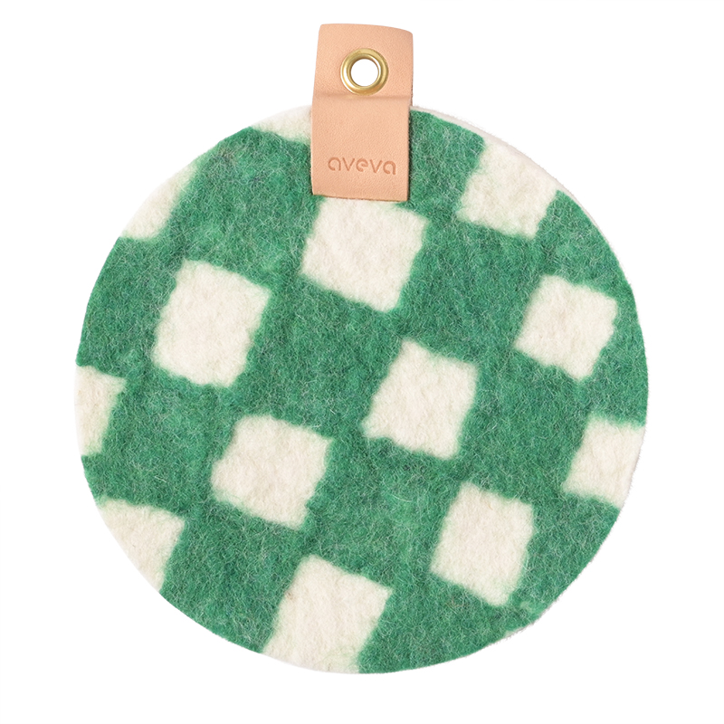 Aveva Design | Dessous de plat Rond - Checked Green