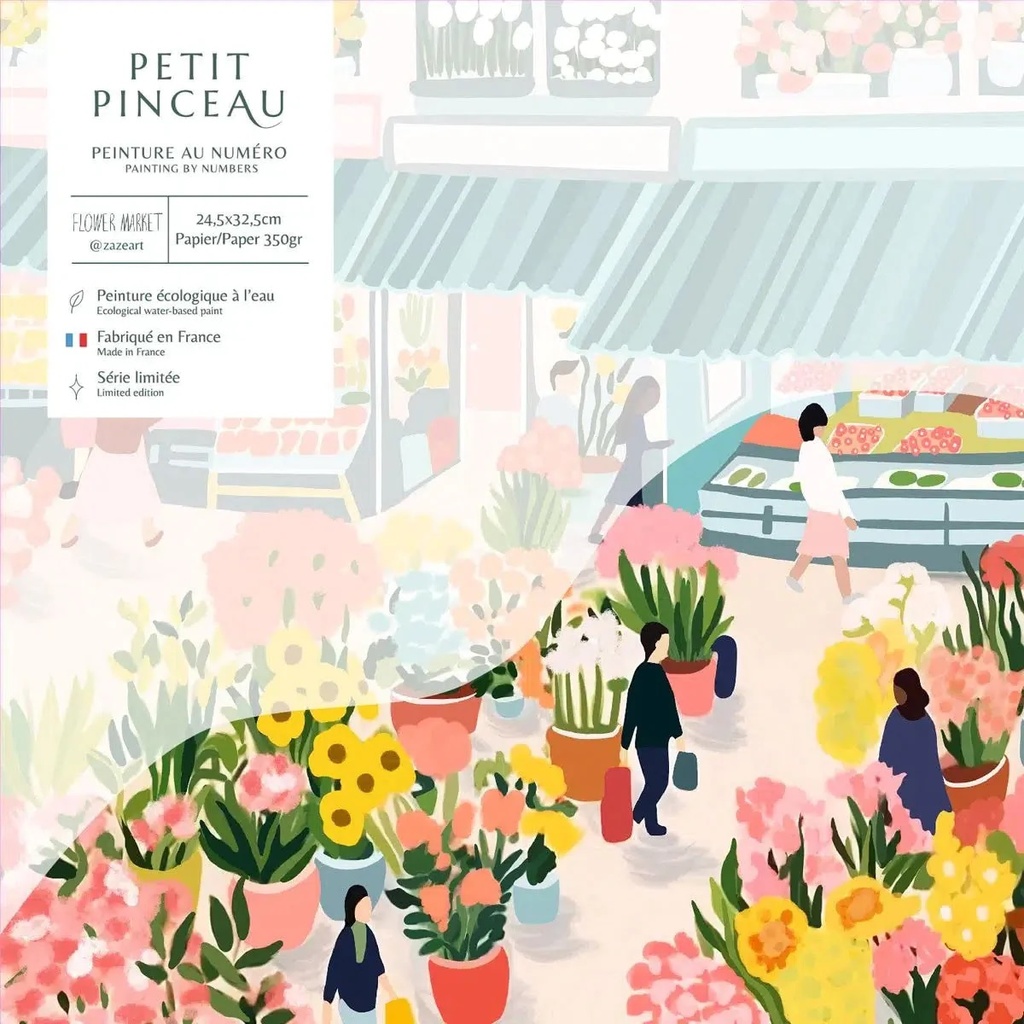 La Petite Epicerie | Coffret peinture au numéro - Flower Market par Zaze Art