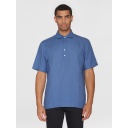 [KNO-S24M-1090078-1432] Knowledge Cotton Apparel | Chemise polo Loose - Moonlight Blue ( -S-)