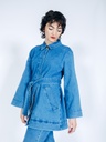 [YEY-S24W-41603-Middle Blue] MADEMOISELLE YEYE | Trench Rhythmic Pace - Middle Blue (-XS-)