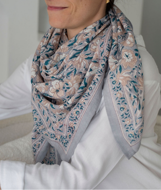 Bindi Atelier | Grand foulard indien - Salvador Orage