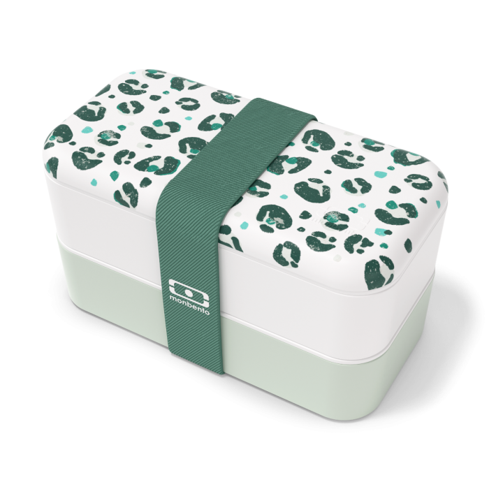 Mon Bento | Lunch Box Bento - MB Original Bleu Natural - Vert Leopard