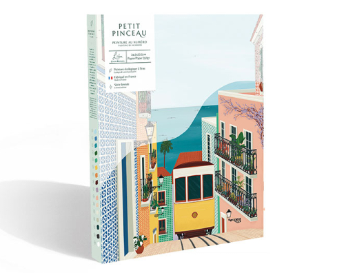 La Petite Epicerie | Coffret peinture au numéro - Lisbon Tram par Vero Illustrates