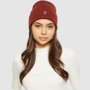 Knowledge Cotton Apparel | Bonnet Unisexe Rib Knitted - Fired Brick