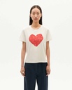 [THK-W24W-WTS00386-WHITE] Thinking Mu | T-shirt Heart Ida - White ( -S-)