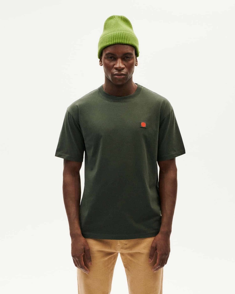 Thinking Mu | T-shirt Bottle Green Face Sol - Green