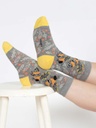 [BTR-W24W-TA332-Grey-Bee] THOUGHT | chaussettes femme insect floral  - Grey Bee