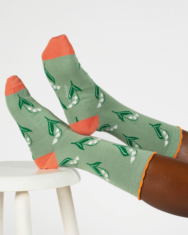 THOUGHT | chaussettes femme birth flower bamboo - Lily