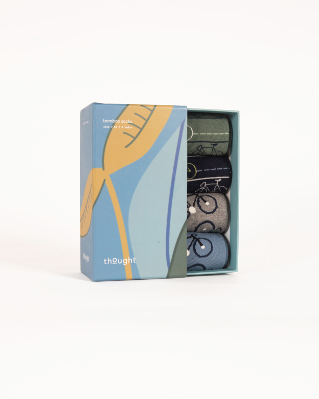 THOUGHT | COFFRET CHAUSSETTES HOMME  - Blue/Grey/Navy/Green