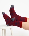 THOUGHT | chaussettes homme pattereded wool crew - red 